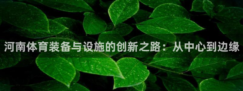 意昂体育4娱乐：河南体育装备与设施的创新之路：从中心