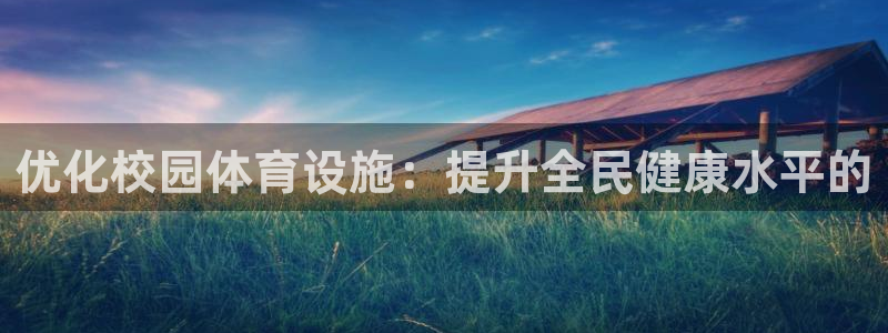 意昂体育4平台：优化校园体育设施：提升全民健康水平的